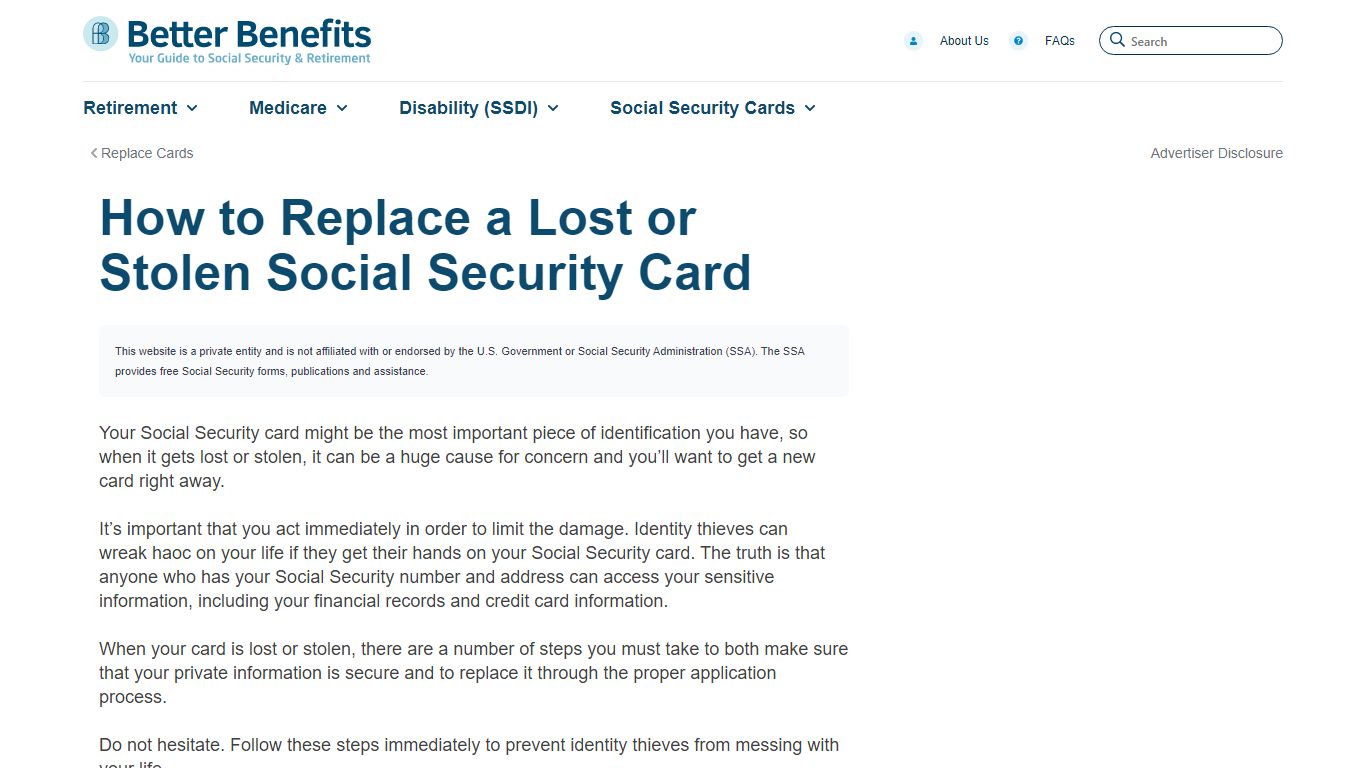 How to Replace a Lost or Stolen Social Security Card